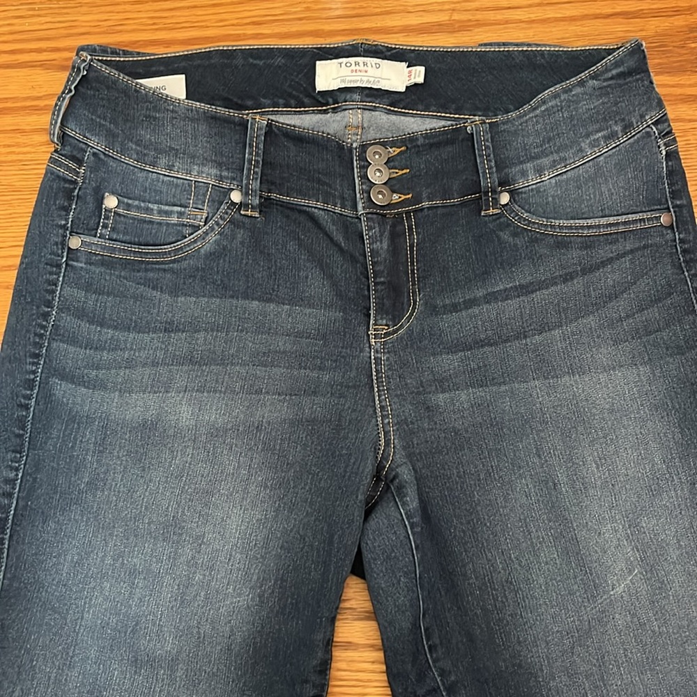 Torrid Blue Denim Jeggings - Picture 3 of 6